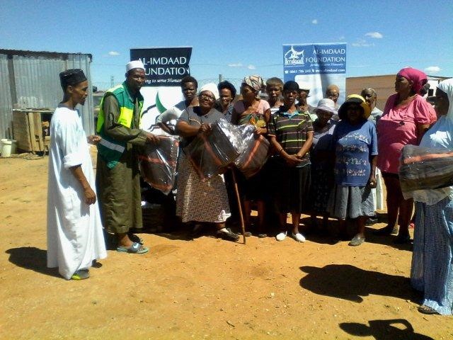Winter Warmth Blankets distributed to the local community of the Jacksonville informal settlement in Kimberly